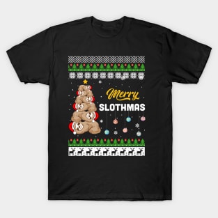 Merry Slothmas Awesome Christmas Gift T-Shirt